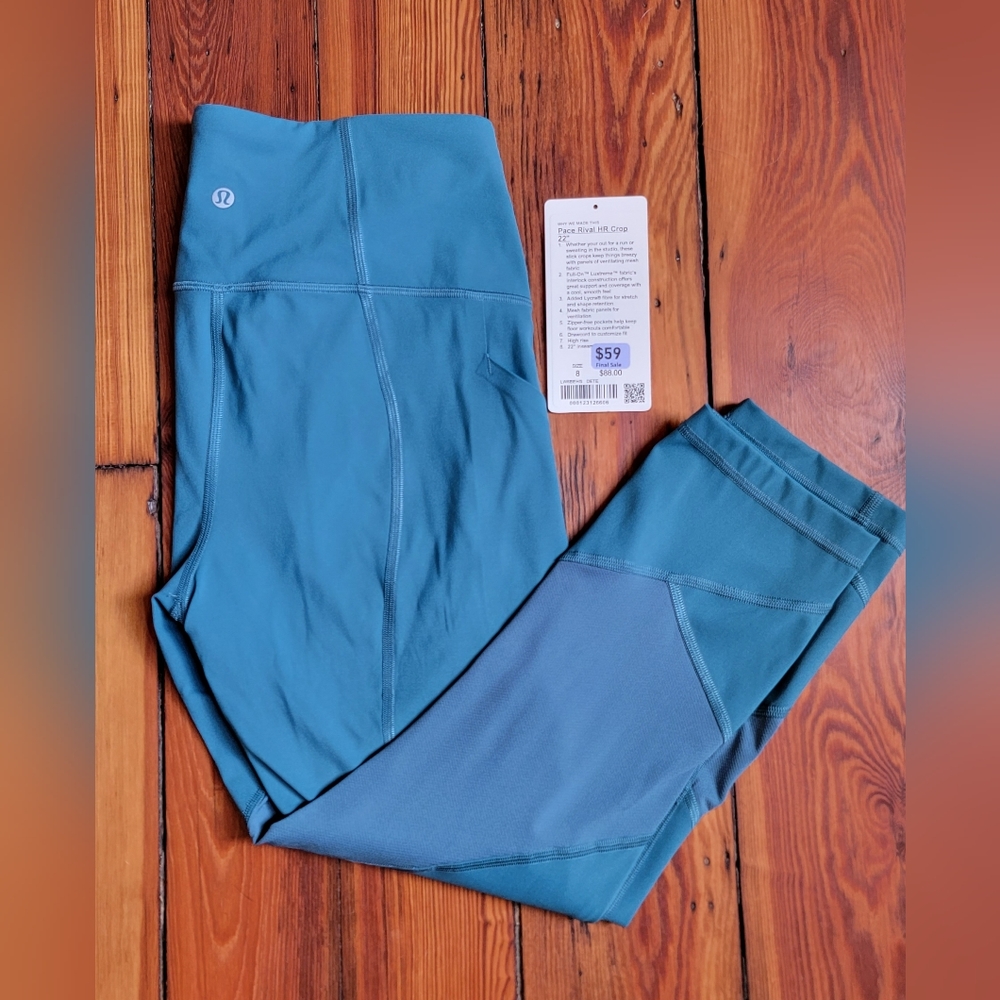 Lululemon Pace Rival High Rise Crop 22"